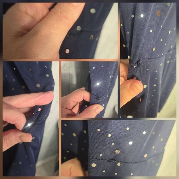 VTG City Triangles Glitter Fairy Grunge Whimsigoth Dress Sz. M(jr - Picture 6 of 6